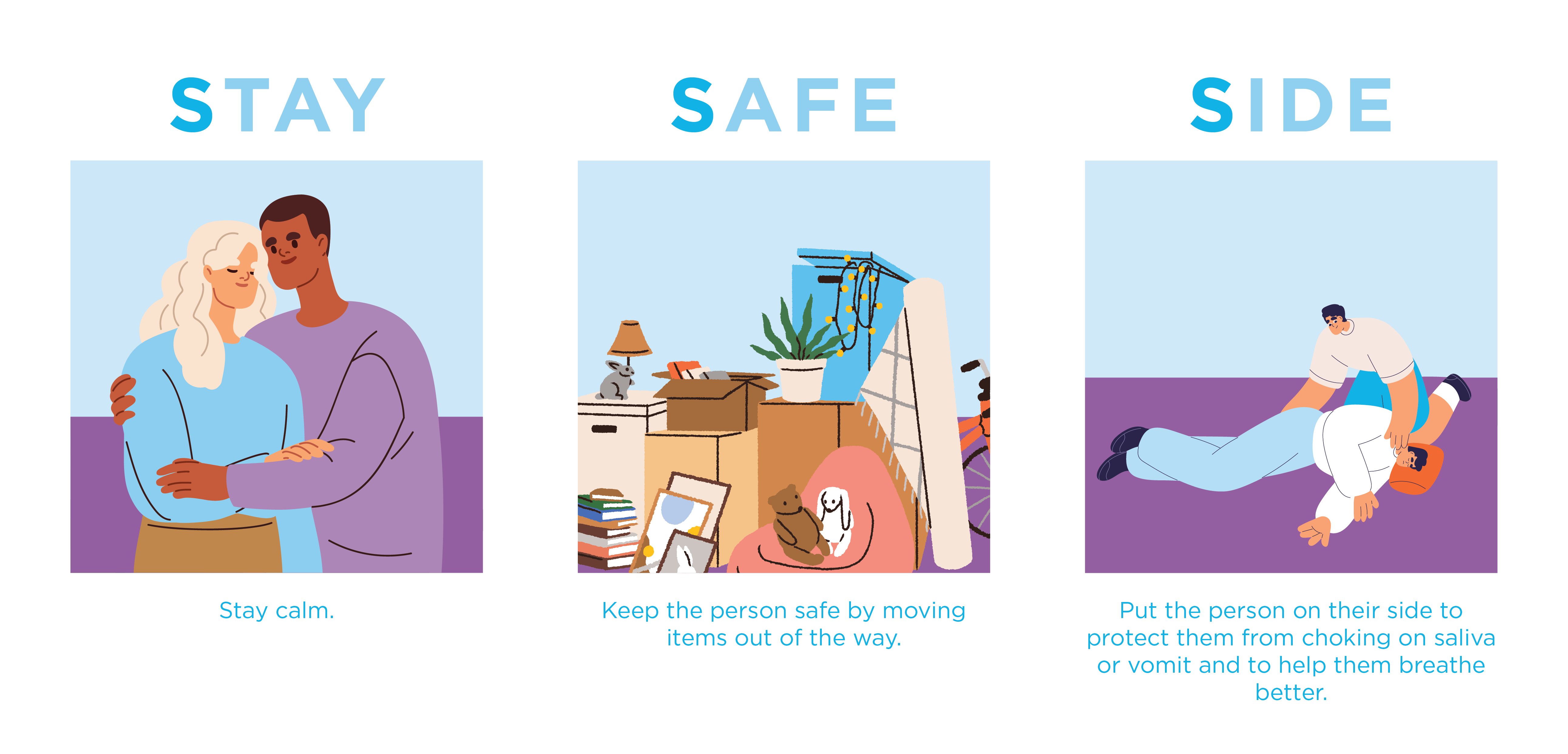 Stay, Safe, Hide infographic